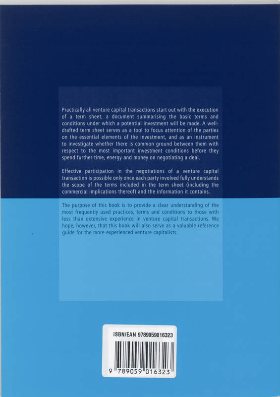 Achterkant van Venture Capital Term Sheets