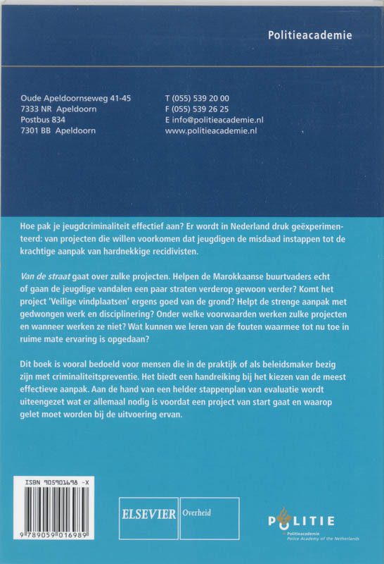 Achterkant van Van de straat