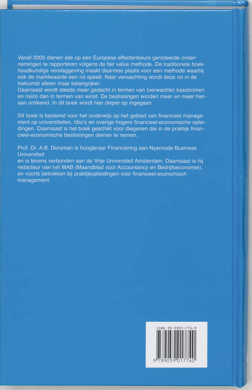 Achterkant van Studieboek