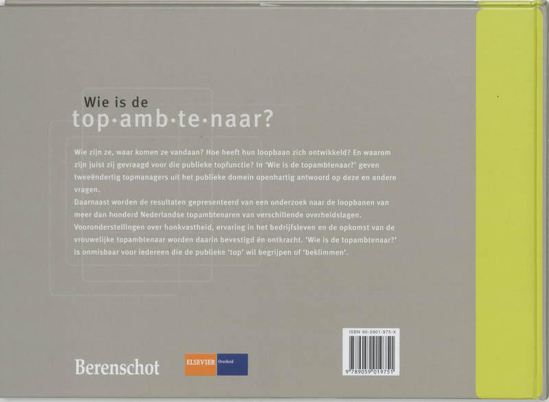 Achterkant van Wie is de topambtenaar?