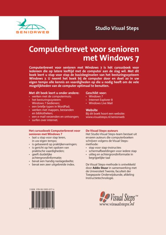 Achterkant van Computerbrevet voor senioren met Windows 7