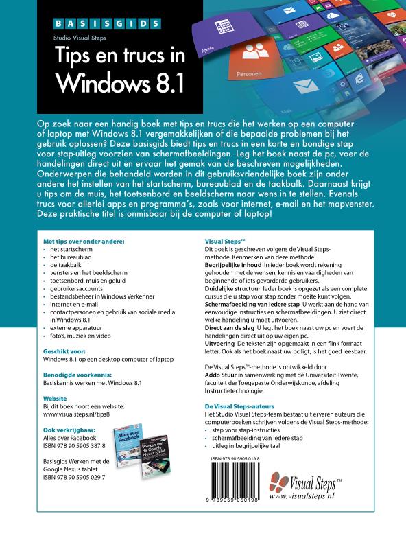 Achterkant van Basisgids tips en trucs in Windows 8