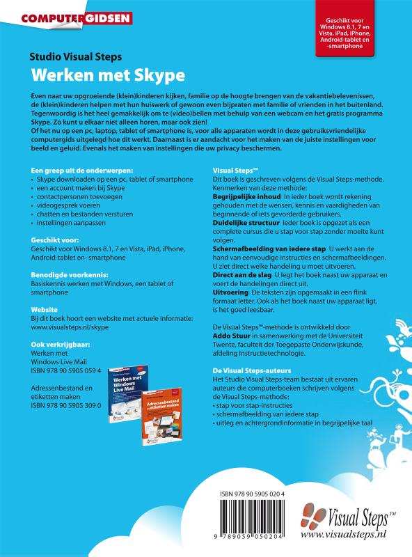 Achterkant van Werken met Skype