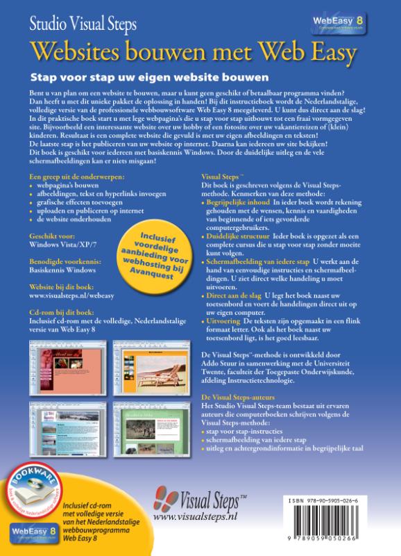 Achterkant van Websites bouwen met WebEasy