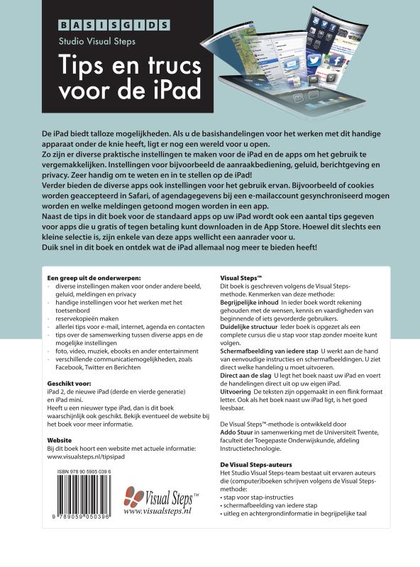 Achterkant van Basisgids tips en trucs voor de iPad