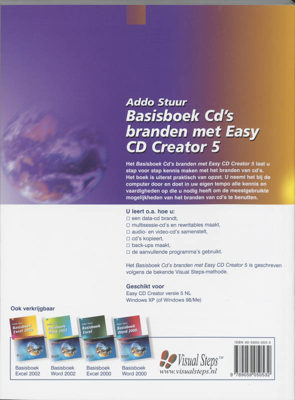 Achterkant van Basisboek Cd's branden met Easy CD Creator 5