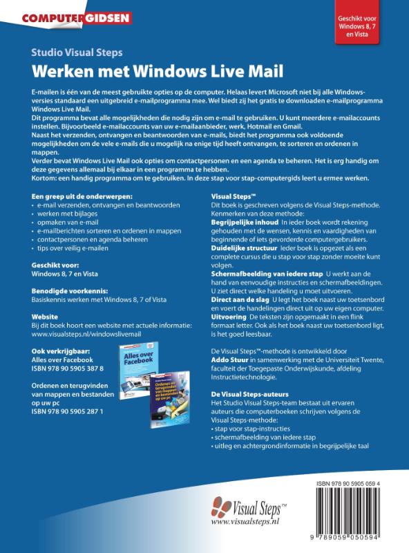 Achterkant van Werken met Windows Live Mail