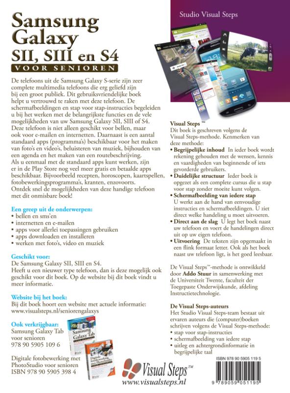 Achterkant van Samsung Galaxy SII, SIII en S4 voor senioren