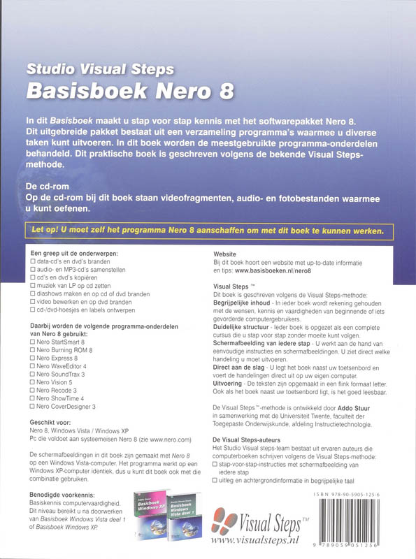 Achterkant van Basisboek Nero 8