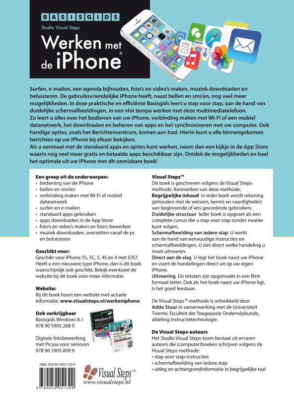 Achterkant van Basisgids werken met de iPhone