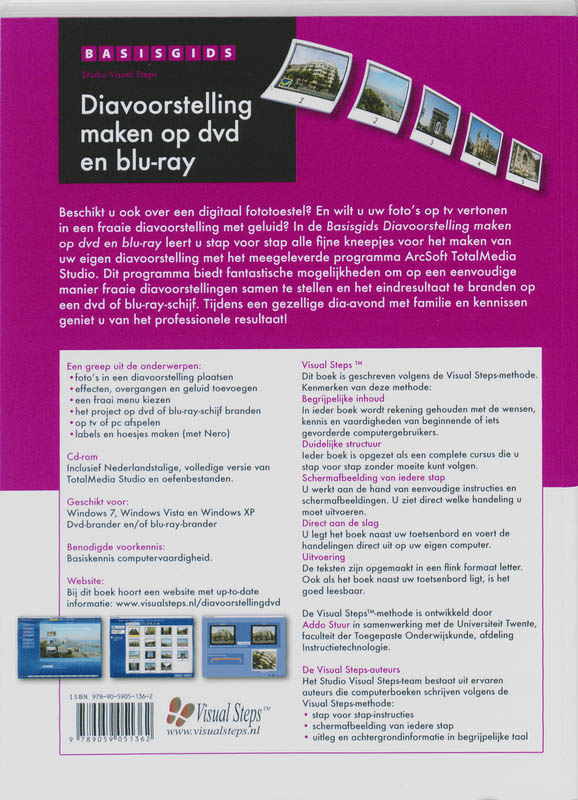 Achterkant van Basisgids diavoorstelling maken op dvd en blu-ray