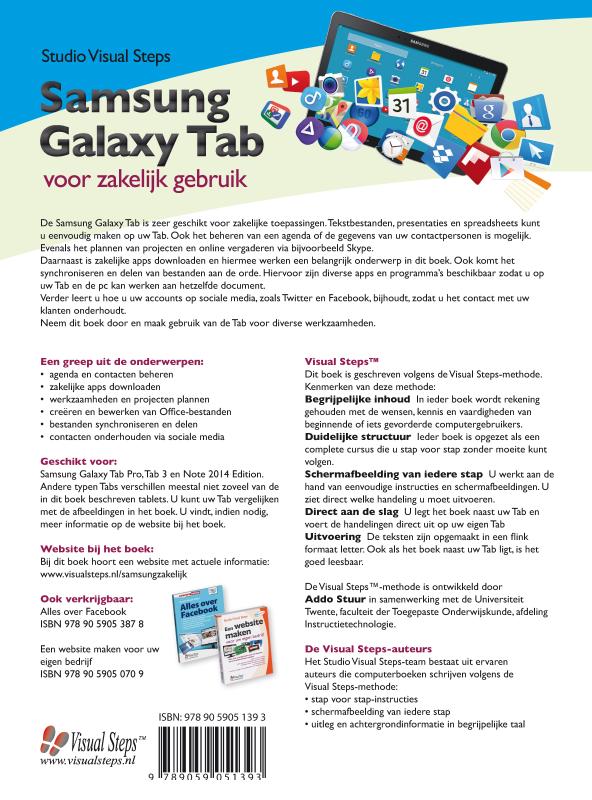 Achterkant van Samsung Galaxy Tab voor zakelijk gebruik