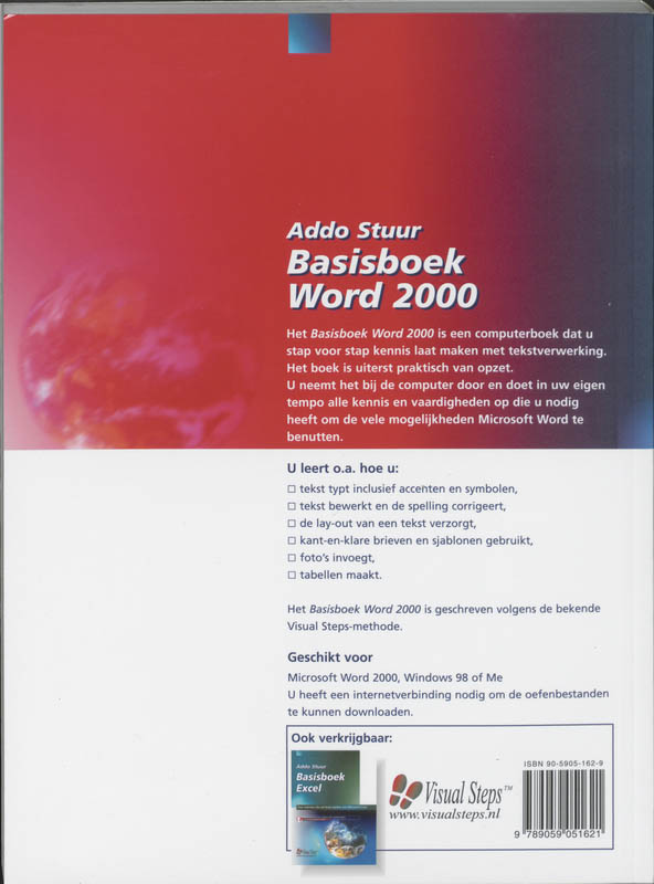 Achterkant van Basisboek Word 2000