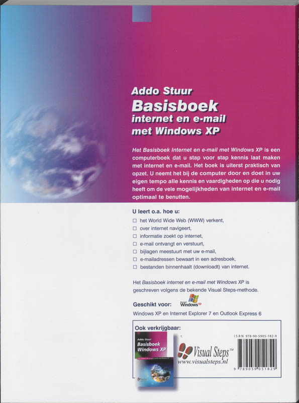 Achterkant van Basisboek internet en e-mail met Windows XP