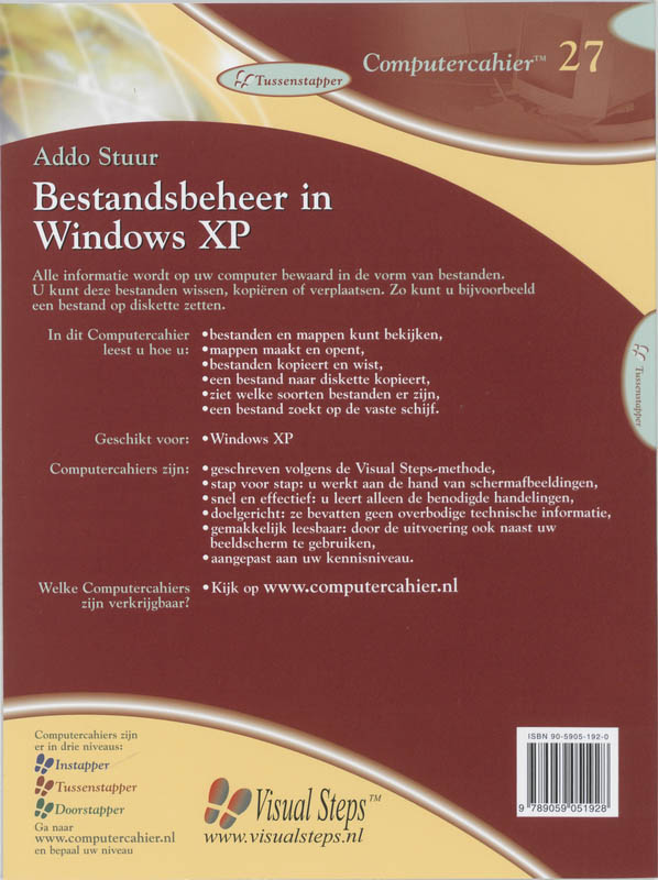 Achterkant van Bestandsbeheer in Windows XP