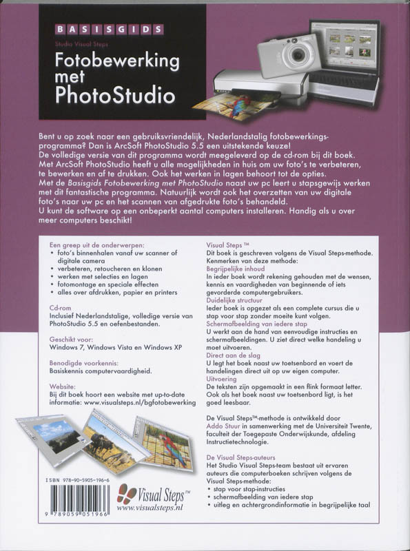 Achterkant van Basisgids fotobewerking met PhotoStudio