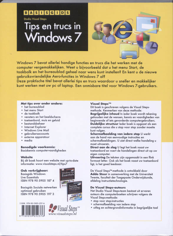 Achterkant van Basisgids Tips en trucs in Windows 7