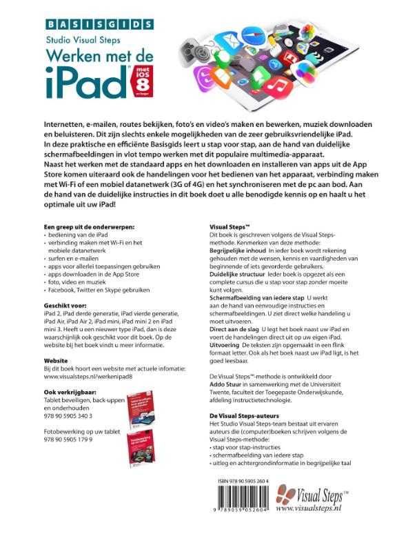 Achterkant van Basisgids werken met de iPad met iOS 8