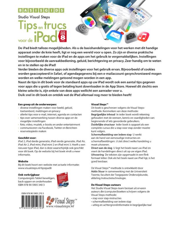 Achterkant van Basisgids tips en trucs voor de iPad met iOS 8