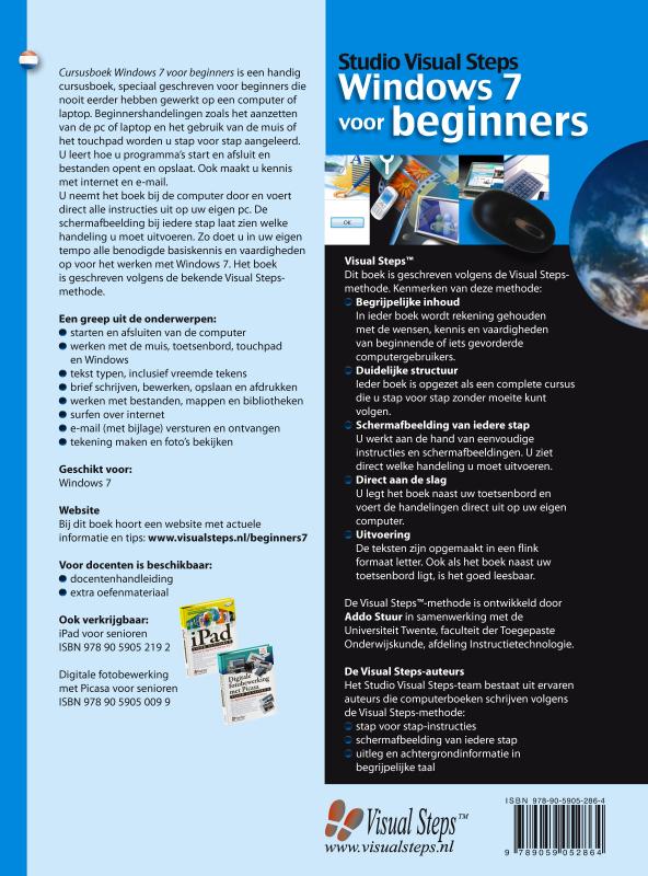 Achterkant van Cursusboek Windows 7 voor beginners