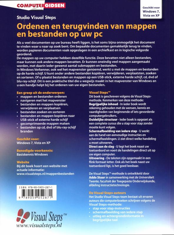 Achterkant van Ordenen en terugvinden van mappen en bestanden op uw pc