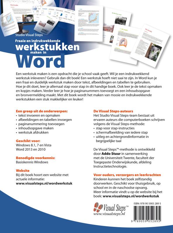 Achterkant van Fraaie en indrukwekkende werkstukken maken in Word