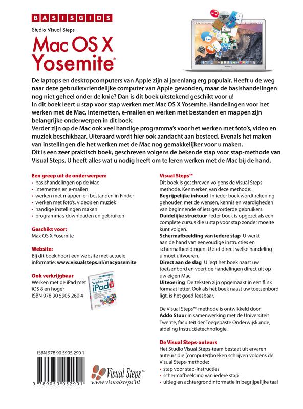 Achterkant van Basisgids Mac OS X Yosemite