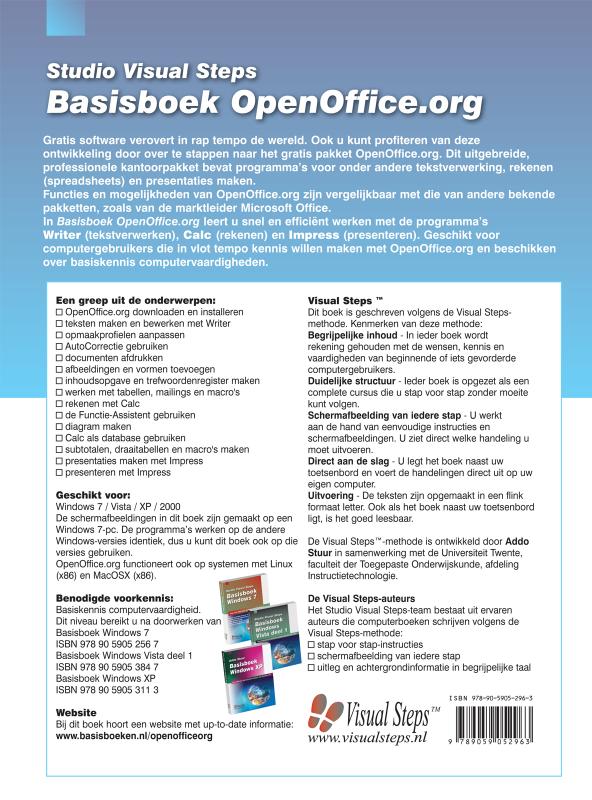 Achterkant van Basisboek OpenOffice.org