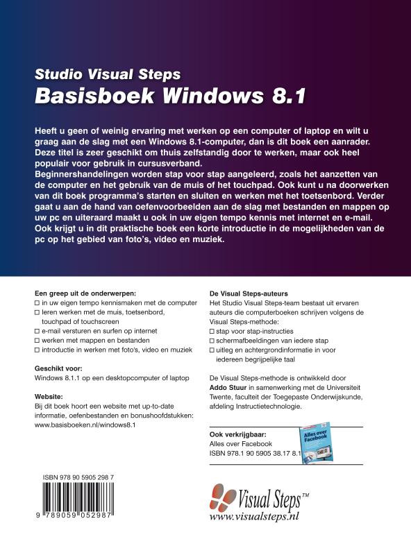 Achterkant van Basisboek Windows 8