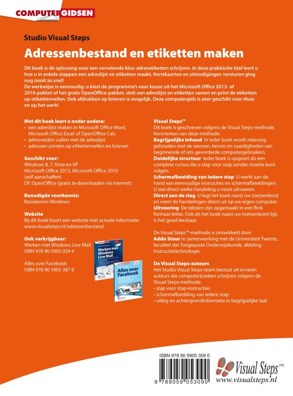 Achterkant van Adressenbestand en etiketten maken