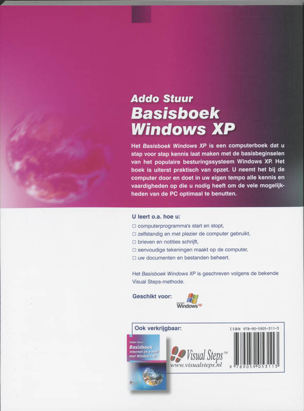 Achterkant van Basisboek Windows XP