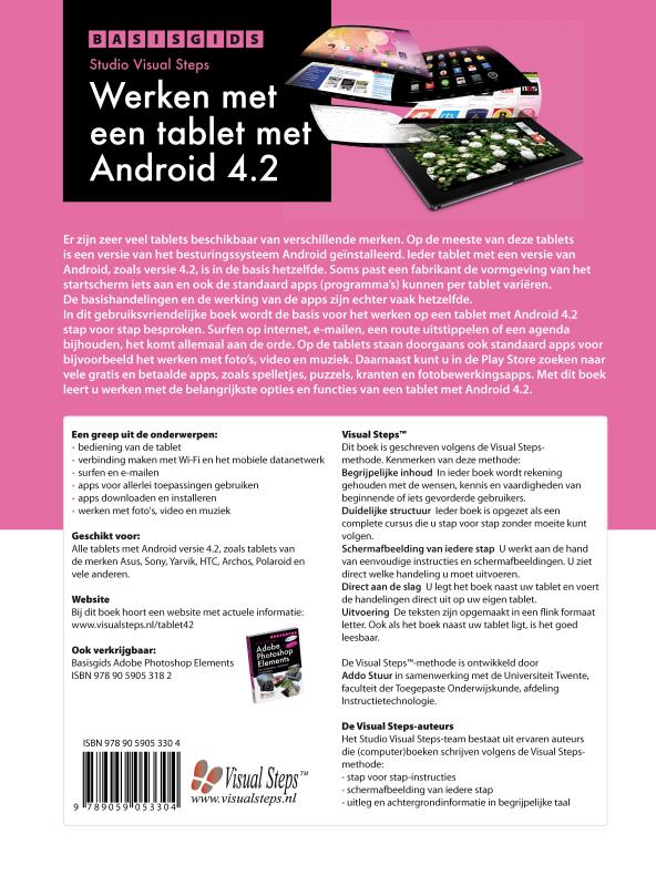 Achterkant van Werken met een tablet met Android 4.2