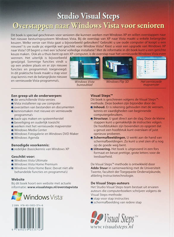 Achterkant van Overstappen naar Windows Vista voor senioren