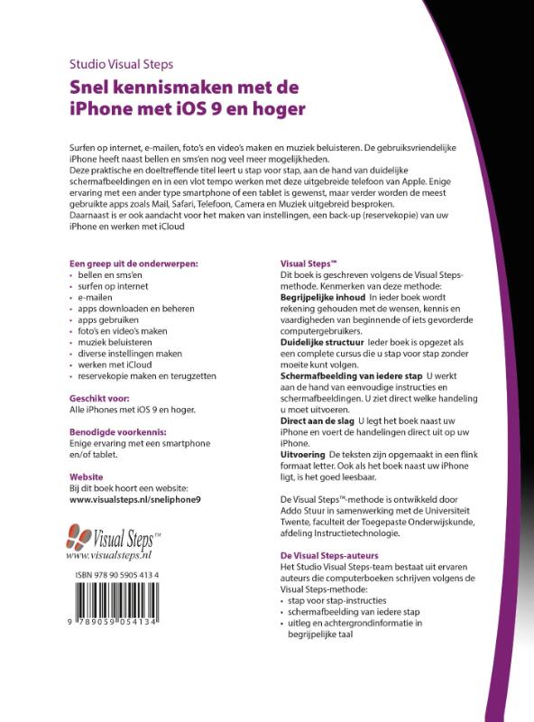 Achterkant van Snel kennismaken met de iPhone met iOS 9