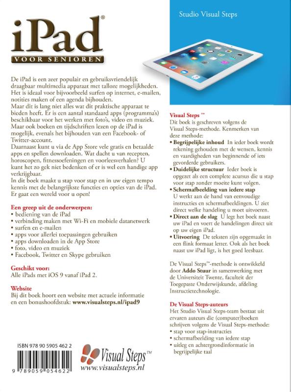 Achterkant van iPad voor senioren met iOS 9