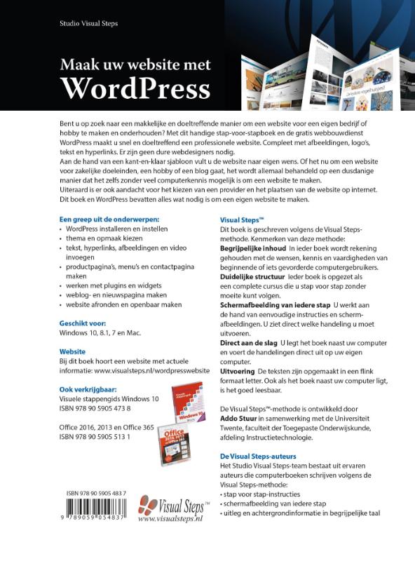 Achterkant van Maak uw website met WordPress