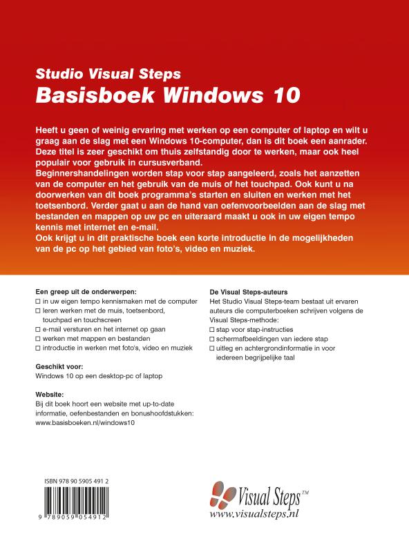 Achterkant van Basisboek Windows 10