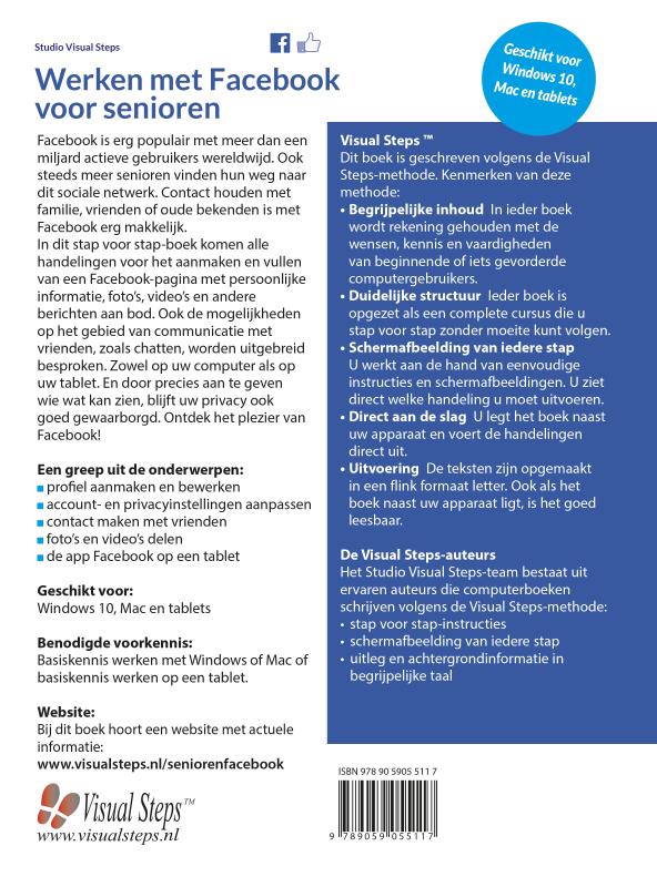 Achterkant van Werken met Facebook voor senioren