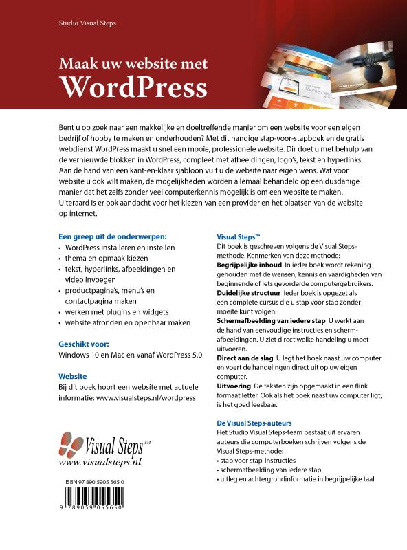 Achterkant van Maak uw website met WordPress