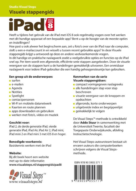 Achterkant van Visuele stappengids iPad met iOS 8