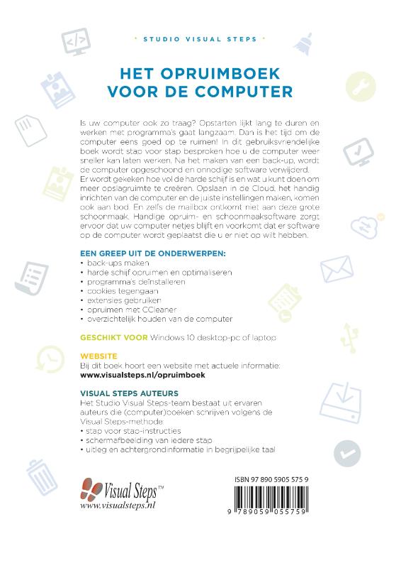 Achterkant van Het opruimboek voor de computer