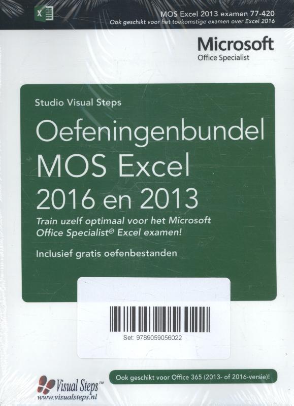 Achterkant van Cursusboek MOS Excel 2013 Basis + extra oefeningen