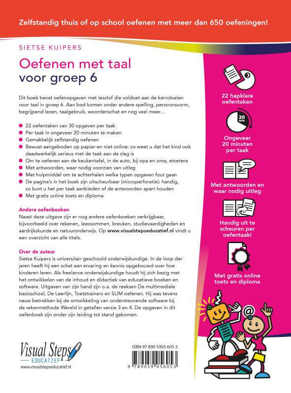 Achterkant van Oefenen met taal voor groep 6