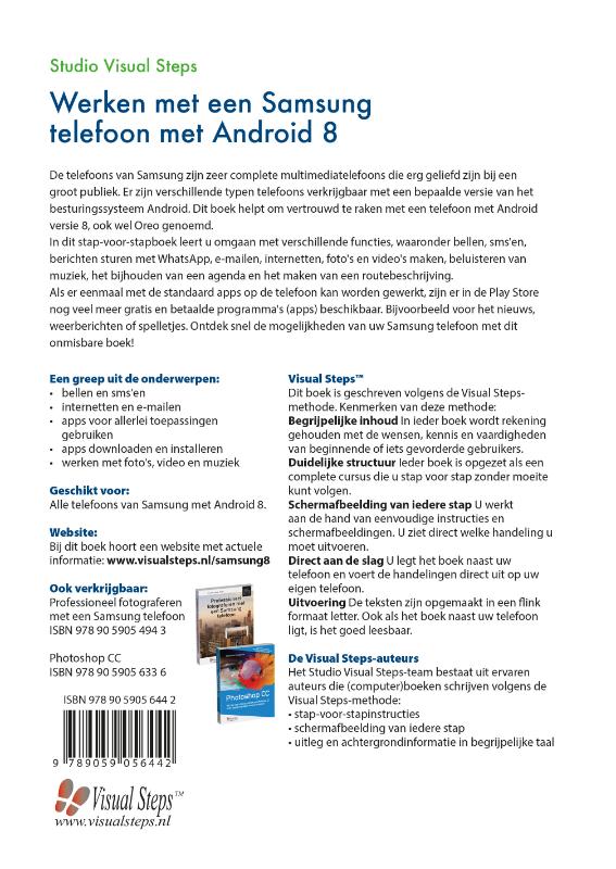 Achterkant van Werken met een Samsung telefoon met Android 8