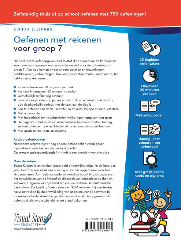 Achterkant van Oefenen met rekenen voor groep 7