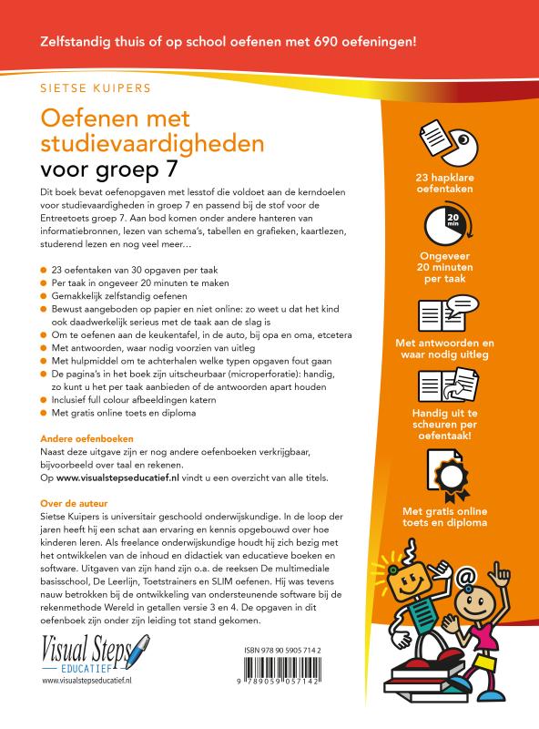 Achterkant van Oefenen met studievaardigheden voor groep 7