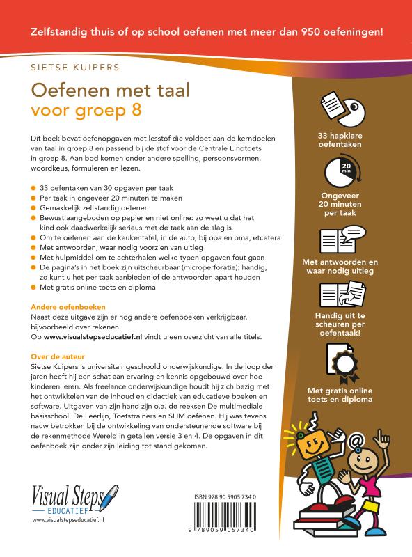 Achterkant van Oefenen met taal voor groep 8