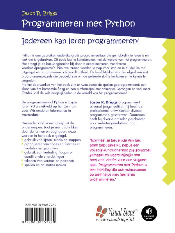 Achterkant van Programmeren met Python