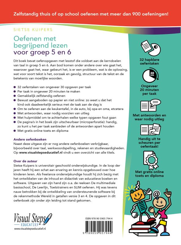 Achterkant van Oefenen met begrijpend en studerend lezen voor groep 5 en 6