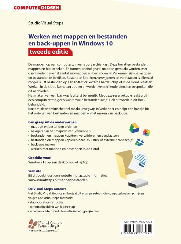 Achterkant van Werken met mappen en bestanden en back-uppen in Windows 10